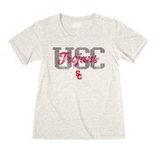USC Trojans Women's Oatmeal Tri-Blend T-Shirt
